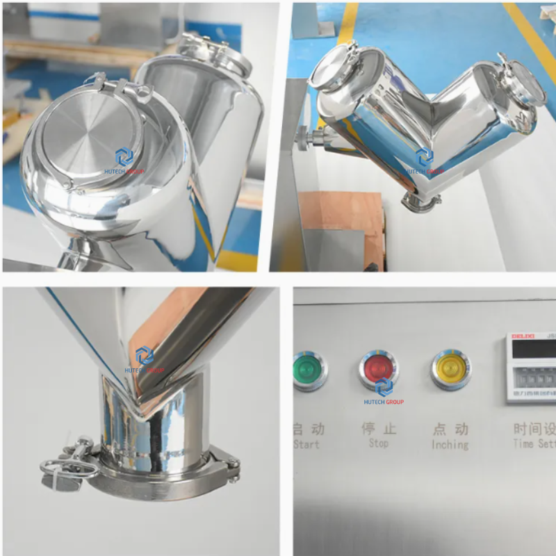 Các bộ phận chính của máy trộn chữ V